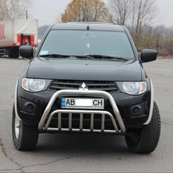 Кенгурятник з гратами для Mitsubishi L-200 2006-2010