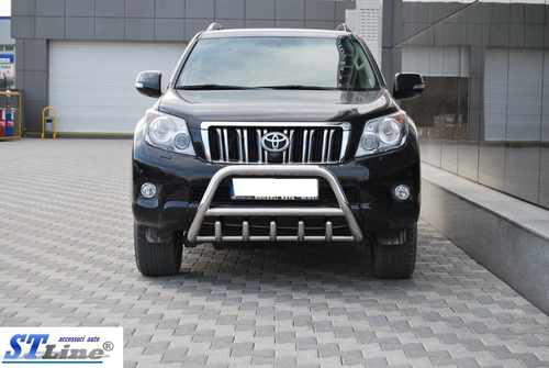 Кенгурятник з перемичкою і грилем D60 для Toyota Prado 150 09-13