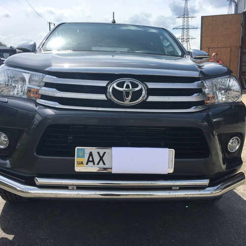 Передній захист подвійний для Toyota Hilux 2016+ діаметр труби 6042мм