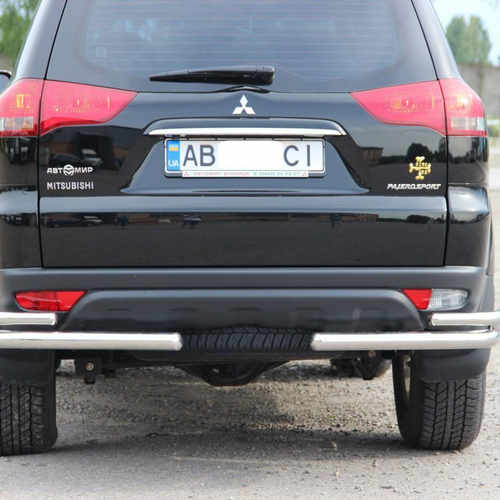 Захист заднього бампера кути для Mitsubishi Pajero Sport 2008-2015