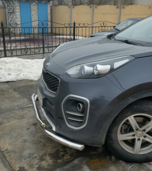 Захист переднього бампера подвійна 60\42 для Kia Sportage 2016+