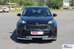 Захист переднього бампера подвійний для Kia Sportage 2016-