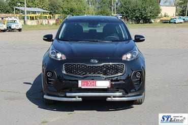 Захист переднього бампера подвійний для Kia Sportage 2016-