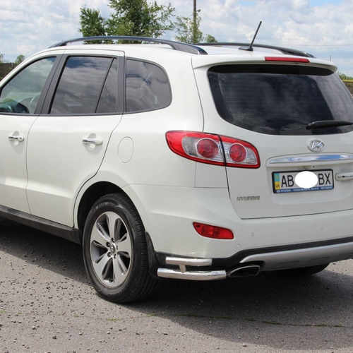 Захист заднього бампера кути подвійні для Hyundai Santa Fe 06-12