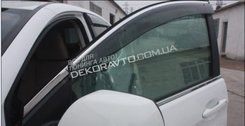 Дефлектори вікон вітровики з хром вставкою (нерж.) для Honda CRV 2012-2016