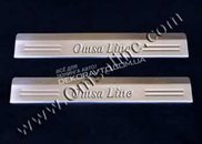 Хром накладки на дверні пороги (нерж.) 2 шт. Omsa для Fiat Panda