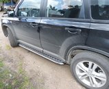 Пороги майданчик для Nissan X-trail 2007+ майданчик з алюмінієвим листом d42