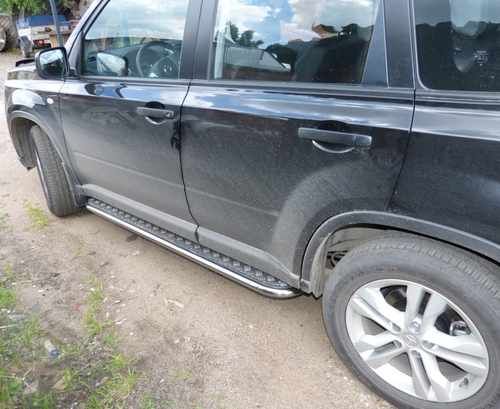 Пороги майданчик для Nissan X-trail 2007+ майданчик з алюмінієвим листом d42