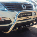 Кенгурятник з написом і грилем D51 для Ssang Yong Rexton 2012+ (WT004)