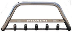 Кенгурятник з написом і грилем D60 для Hyundai H-1 2008+ (WT004)