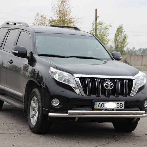 Захист переднього бампера подвійний d60/42 для Toyota Land Cruiser 150 (2009-2013, 2013-)
