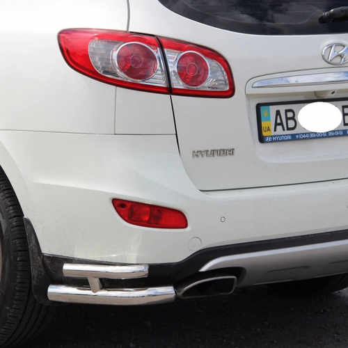 Захист заднього бампера кути подвійні для Hyundai Santa Fe 06-12