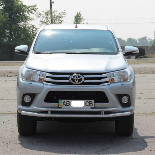 Передій захист подвійний для Toyota Hilux 2015+