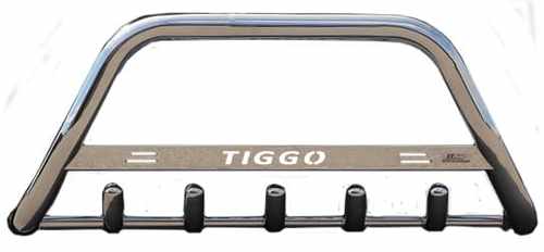 Кенгурятник з написом і грилем D51 для Chery Tiggo 2012-2016 (WT004)