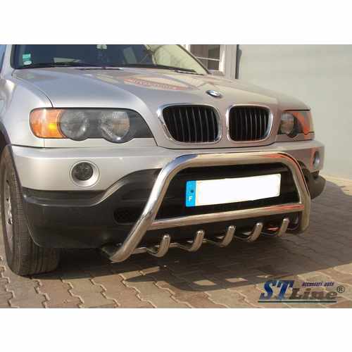 Кенгурятник з перемичкою і грилем D60 для BMW X5 2004-2006