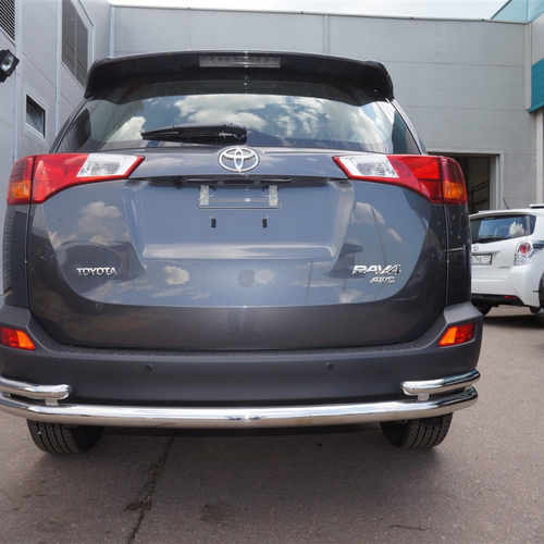 Захист заднього бампера (одинарна з куточками) d 60/42 для Toyota RAV4 2013-2019