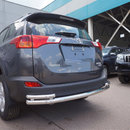 Захист заднього бампера (одинарна з куточками) d 60/42 для Toyota RAV4 2013-2019