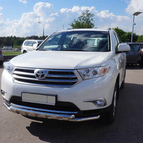 Захист переднього бампера подвійний з захистом картера Can oto для Toyota Highlander 2010-2014