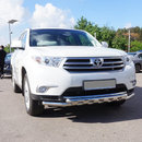 Захист переднього бампера подвійний з захистом картера Can oto для Toyota Highlander 2010-2014