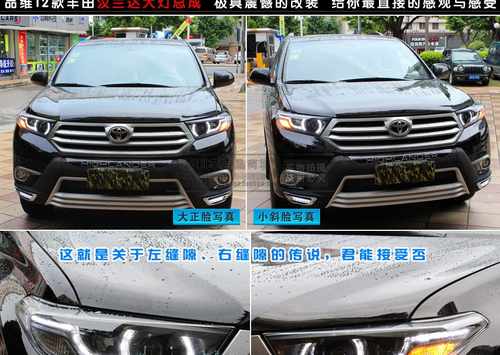 Передні світлодіодні LED фари V3 HID для Toyota Highlander 2010-2014