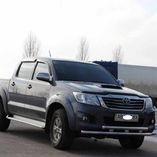 Захист переднього бампера подвійний для Toyota Hilux 2012-2015