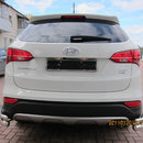 Захист заднього бампера подвійна куточки подвійні Tamsan для Hyundai Santa Fe 2013+