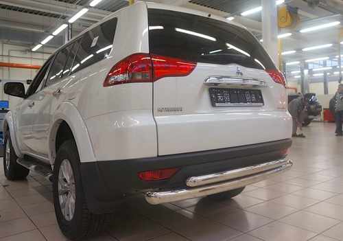 Захист заднього бампера Can Oto для Mitsubishi Pajero Sport (2008-2016) (подвійна) d 70/60