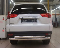 Захист заднього бампера Can Oto для Mitsubishi Pajero Sport (2008-2016) (подвійна) d 70/60