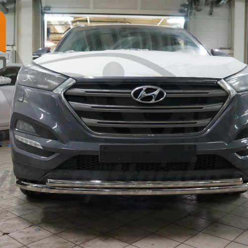 Захист переднього бампера Hyundai Tucson (2015-) (подвійний) d60/42