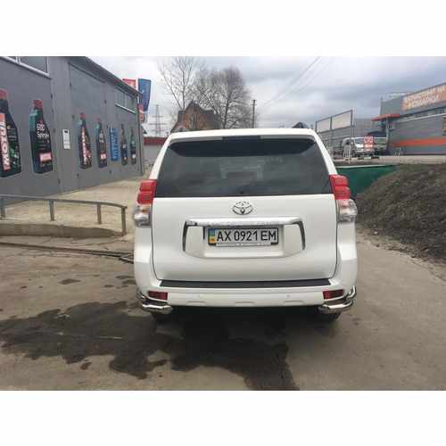 Задній захист куточки подвійні для Тойота ленд крузер 150