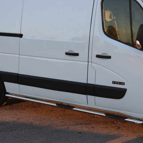 Пороги труба нерж. для Renault Master 2010- /сер.база /Ø60 (NISSAN NV400 2010+, Opel Movano-2010)