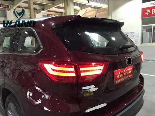 Задні ліхтарі LED для Toyota Highlander 2014+ BMW стиль (червоні)
