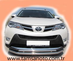 Захист переднього бампера Tamsan подвійний для Toyota Rav4 2013-2016