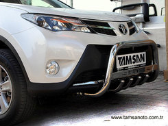 Кенгурятник з написом Tamsan для Toyota Rav4 2013-2016