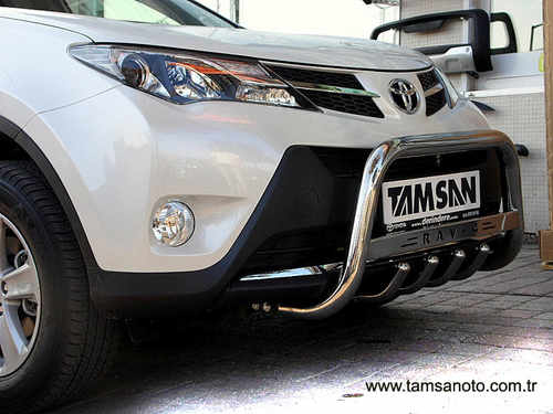 Кенгурятник з написом Tamsan для Toyota Rav4 2013-2016
