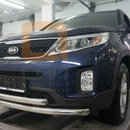 Захист переднього бампера подвійний Can oto для Kia Sorento 2013-2015