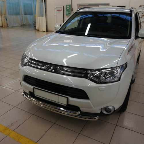 Захист переднього бампера подвійний для Mitsubishi Outlander 2012+