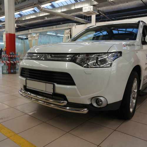 Захист переднього бампера подвійний для Mitsubishi Outlander 2012+