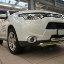 Захист переднього бампера подвійний для Mitsubishi Outlander 2012+