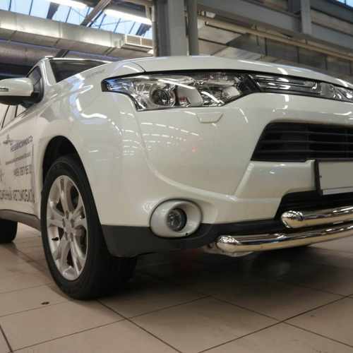 Захист переднього бампера подвійний для Mitsubishi Outlander 2012+
