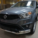 Захист переднього бампера подвійний труба для Ssang Yong Korando 2013+