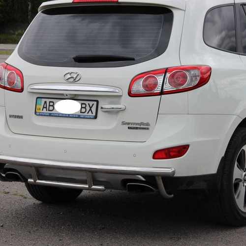 Захист заднього бампера подвійна для Hyundai Santa Fe 06-