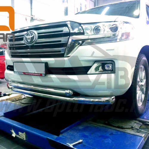 Захист переднього бампера Toyota Land Cruiser (Тойота Ленд Круізер) 200 (подвійний) d60/60 2008+ ,2012+, 2015+