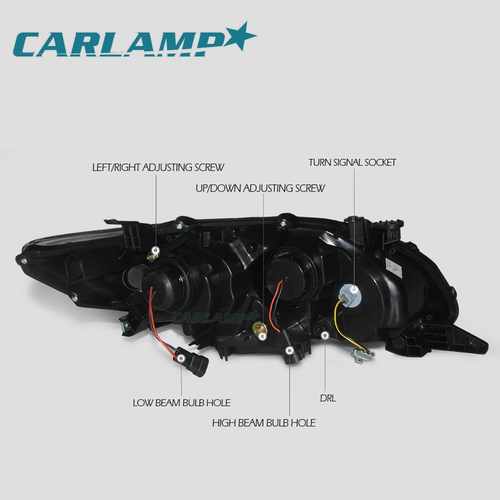 Передні фари з ДХО для Toyota Corolla E140 2011-14