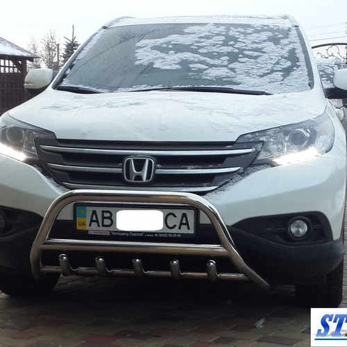 Кенгурятник з перемичкою і грилем D60 для Honda CR-V 2012+