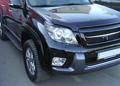 Хром накладки на передні протитуманні фари для Toyota Land Cruiser Prado 150 2009-2013
