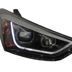 Передние фары с DRL для Hyundai Santa Fe 2013+