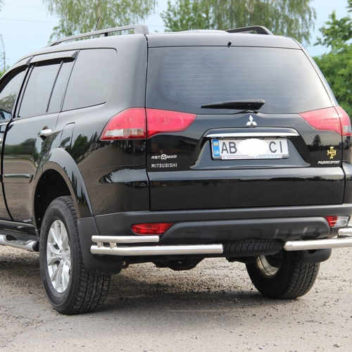 Захист заднього бампера кути для Mitsubishi Pajero Sport 2008-2015
