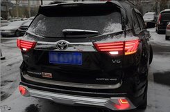 Задние LED фонари для Highlander 2014+ Lexus стиль красные