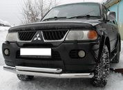 Захист переднього бампера подвійна Паджеро спорт 99-2008